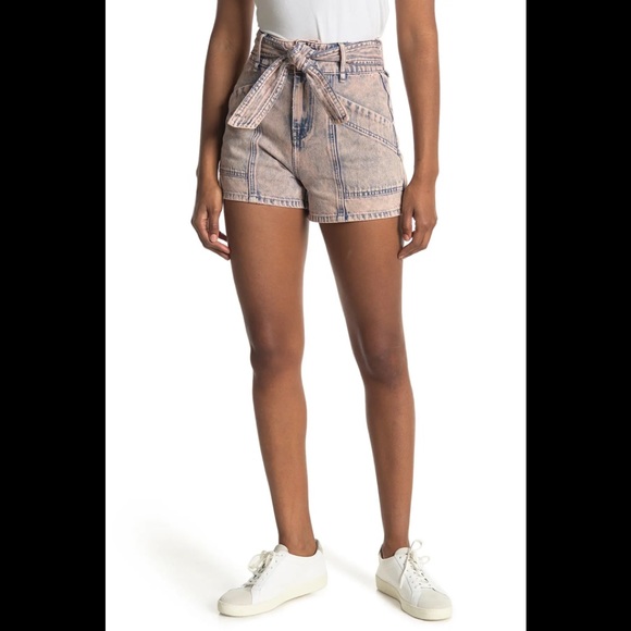 Joie Edana High Rise Tie Waist Shorts - Picture 1 of 3